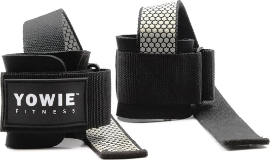 Yowie Lifting Wrist Strap / Wrap with Gel Grip Gym & Fitness Gloves  (Black)